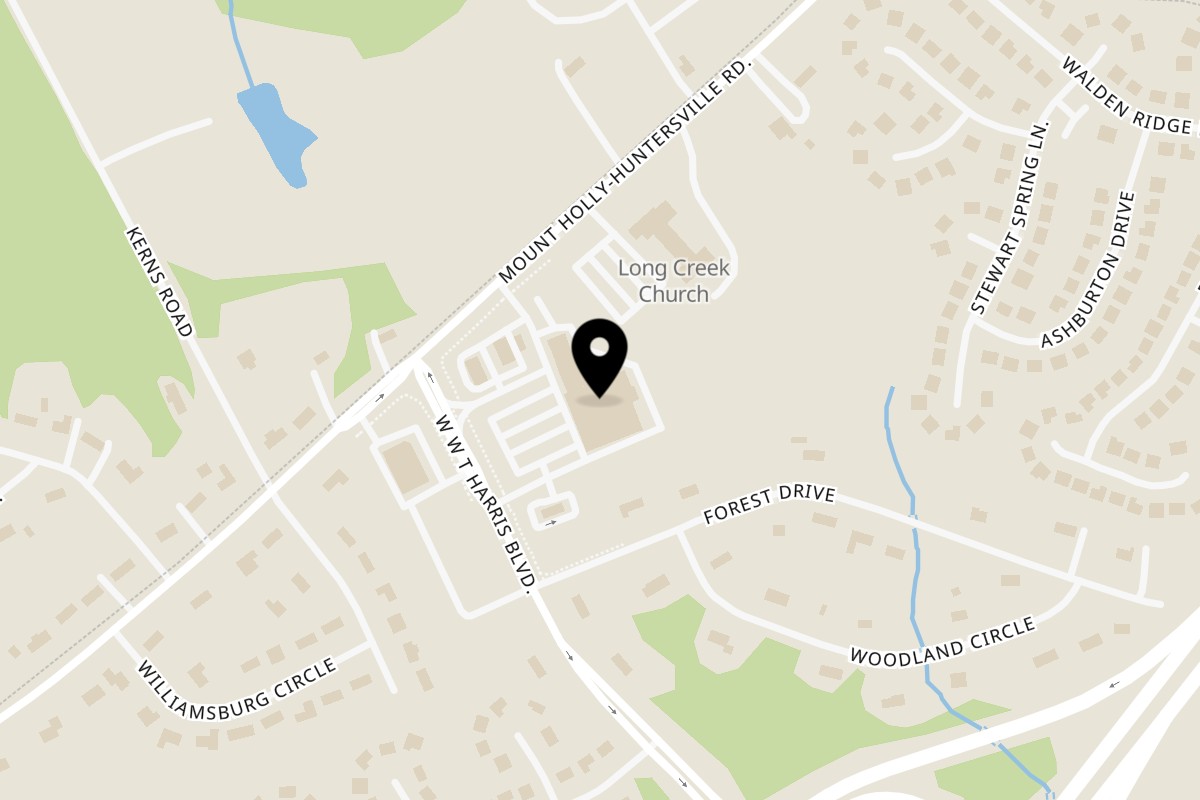 Map showing the location of Tacos and Tortilla Factory on 9548 Mt Holly-Huntersville Rd E in Huntersville